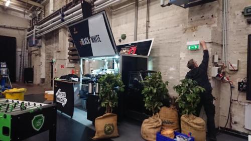 Das Kaffeemobil bei der Promotion auf dem Silpion Kicker Cup 2020 in Hamburg